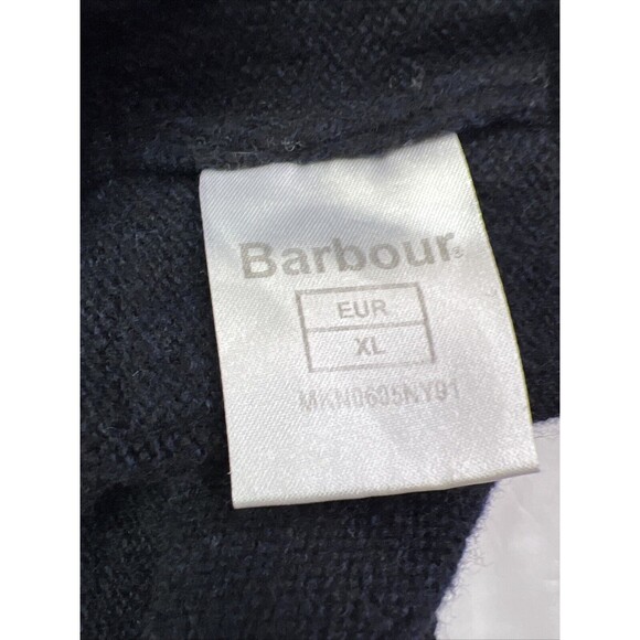 Barbour Beacon brand men’s navy blue 100% lambswool sweater XL - Picture 12 of 13